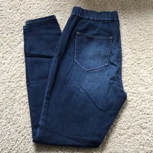 LOFT Lou and Grey Elastic band Dark Wash Jegging